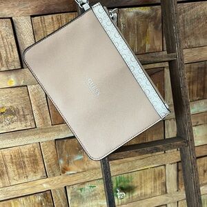 Guess Tan and Cream Crossbody Bag